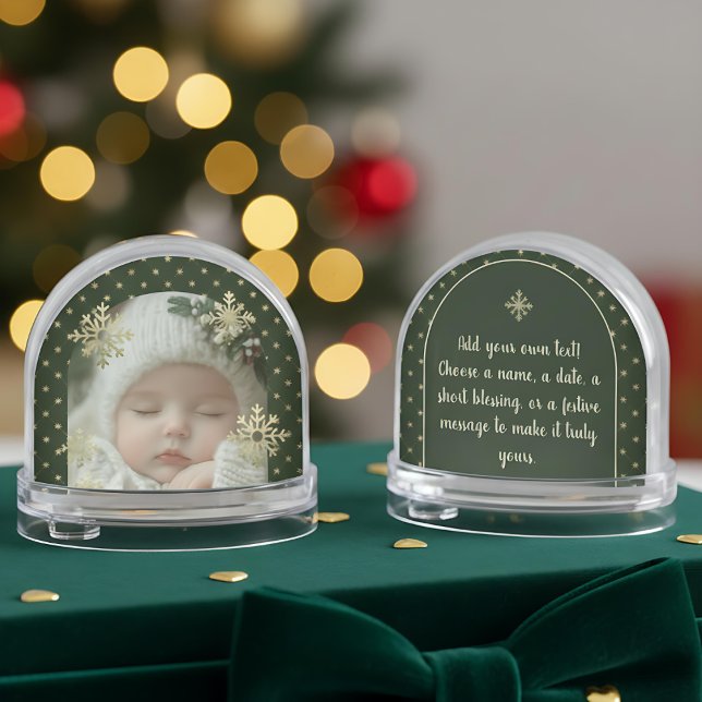 Winter Blessing Custom Baby Keepsake Schneekugeln (Von Creator hochgeladen)