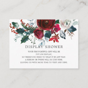 Winter Bloom Bloral Brautparty Display Dusche Begleitkarte