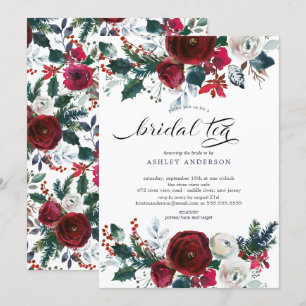 Winter Bloom Brautparty Bridal Tee Einladung