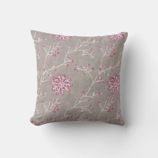 Winter Bloom Pink Buds Pillow Kissen