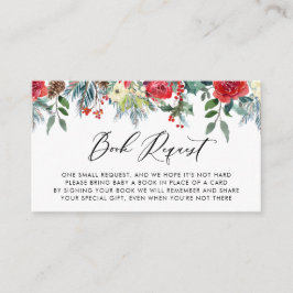 Winter Blooms Baby Showbuchanfrage Begleitkarte