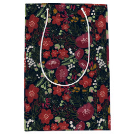 Winter Blooms Geschenktasche Mittlere Geschenktüte