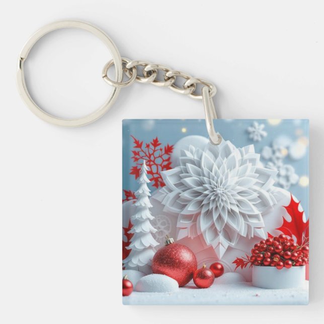 Winter Blossom Composition Schlüsselanhänger (Vorderseite)