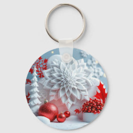 Winter Blossom Composition Schlüsselanhänger