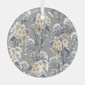 Winter Blossom: zartes Blumenmuster Ornament Aus Glas