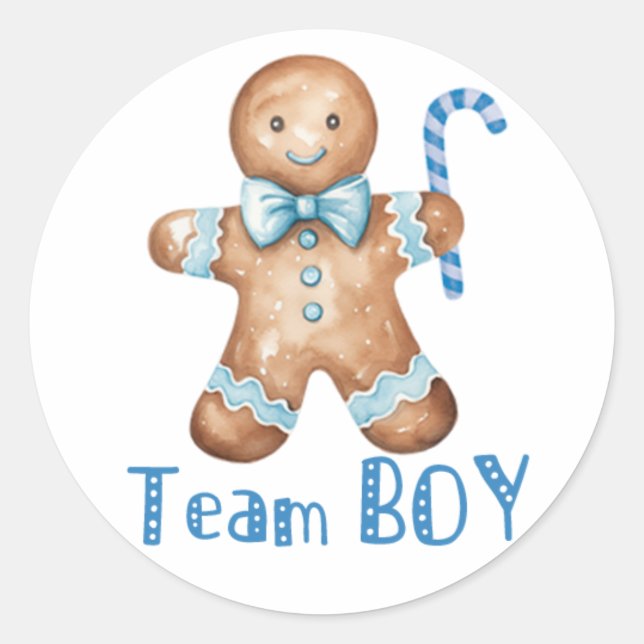 Winter Blue Cookie Team Boy Sticker (Vorderseite)