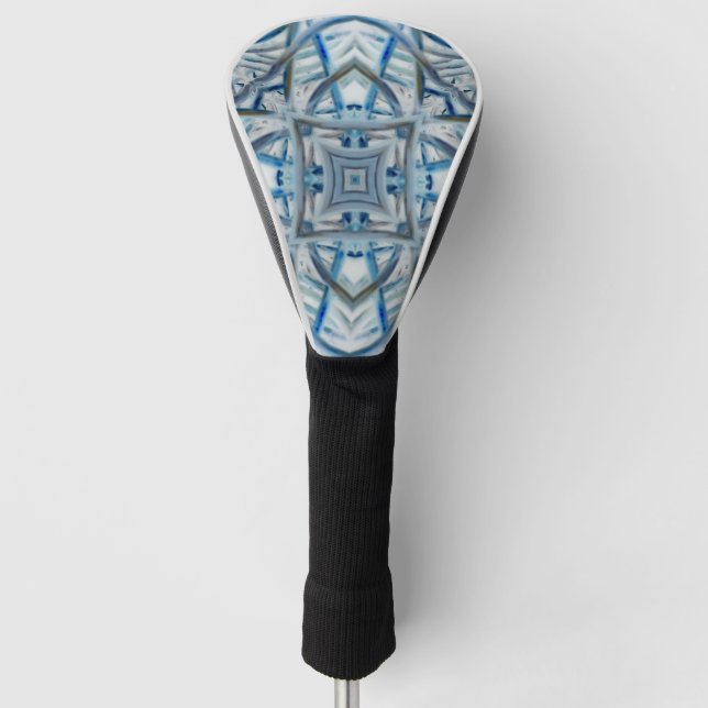 Winter Blue Crystal Pattern Golf Head Cover Headcover (Vorderseite)