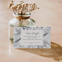 Winter Blue Floral Brautparty Raffle Card