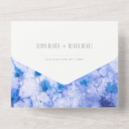 Winter Blue Garden Hochzeit alles in einer Einladu All In One Einladung