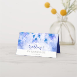 Winter Blue Garden Wedding Platzkarte