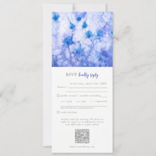 Winter Blue Garden Wedding UAWG QR Code Einladung