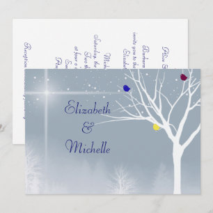 Winter Blue Gay/Lesbisch Custom Weditation Einladu Einladung