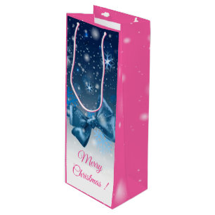 Winter Blue Geschenktüte Für Weinflaschen