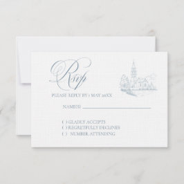 Winter Blue Hochzeit-RSVP-Karte RSVP Karte