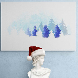 Winter Blue Landschaft Leinwanddruck