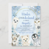 Winter Blue Onederland Waldtiere Geburtstag