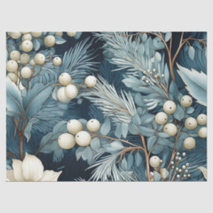 Winter Blue Pastel Vintag Inspiriert Seidenpapier