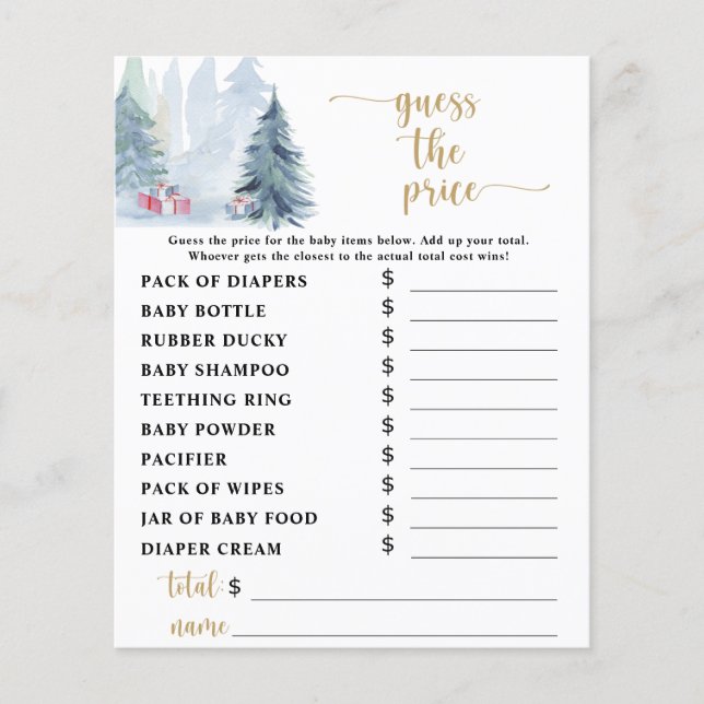 Winter blue Price Guess Baby Showspiel (Vorderseite)