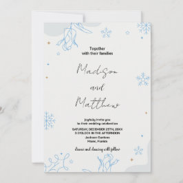 Winter Blue Snows Hochzeitseinladungen Einladung
