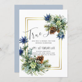 Winter Blue Thistle Eucalyptus Wedding Wonderland