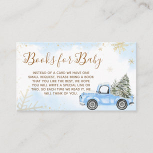 Winter Blue Truck Baby Duschbücher für Baby Begleitkarte