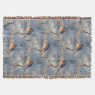 Winter Bluebird Nature Art Pattern Decke