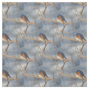 Winter Bluebird Tierart Stoff
