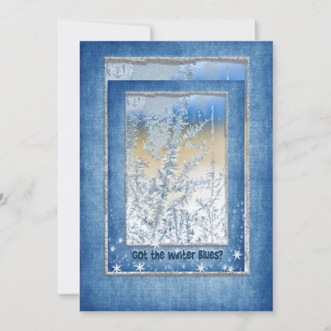 Winter Blues Party Einladung (Vorderseite)