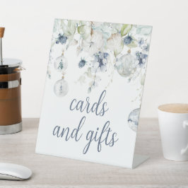Winter Blume Duschkarten und Geschenke Sockelschild