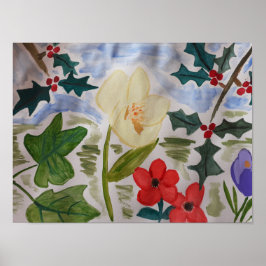 Winter Blume & Holly Poster