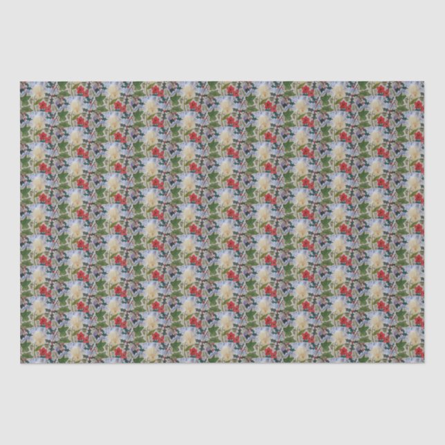 Winter Blume & Holly Seidenpapier (Vorderseite)