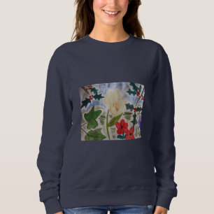 Winter-Blume und Holly Sweatshirt