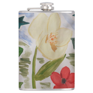 Winter Blume und Holly Vinyl Wrapped Flask Flachmann