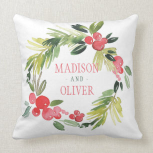 Winter-Blumenwasser  Hochzeit Kissen