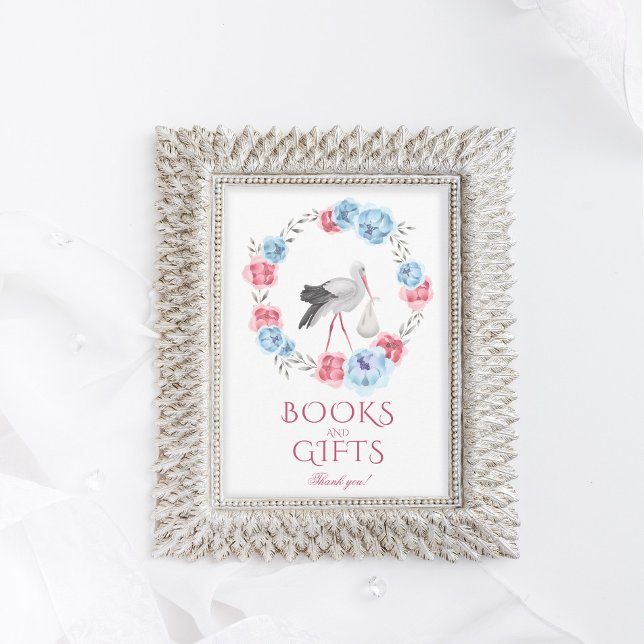 Winter Blush Pink Baby Dusche Geschenke Tafelschil Einladung (Von Creator hochgeladen)