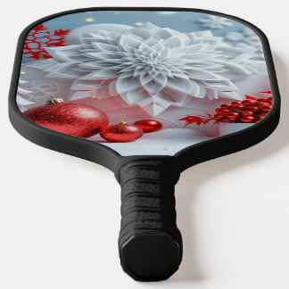 Winter-Blütenkomposition Pickleball Schläger