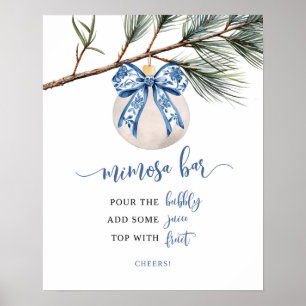 Winter-Bogen-Chinoiserie-Mimosa-Bar-Plakat Poster