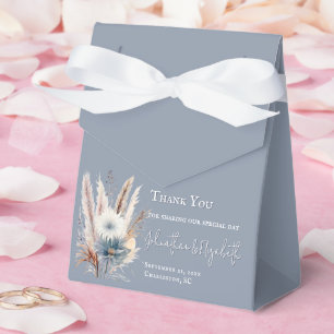 Winter Boho Floral Wedding   Blau Geschenkschachtel