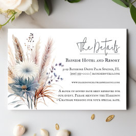 Winter Boho Floral Wedding | Weiß Begleitkarte