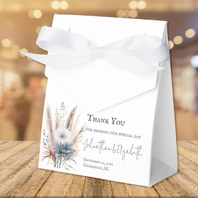 Winter Boho Floral Wedding | Weiß Geschenkschachtel (White Winter Boho Floral Wedding Favor Boxes)