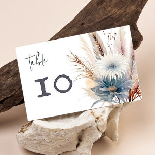 Winter Boho Floral Wedding Weiß Tischnummer