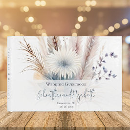 Winter Boho Floral Wedding | White Guest Book Gästebuch