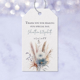 Winter Boho Floral | White Wedding Gift Tags Geschenkanhänger