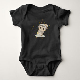 Winter Boho Pinguin mit Stars Baby Bodysuit Strampler