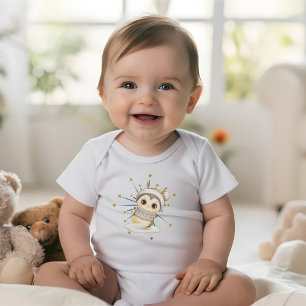 Winter Boho Pinguin mit Sternen Baby Strampler