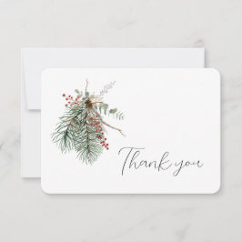 Winter Botanical Bouquet Dankeskarte