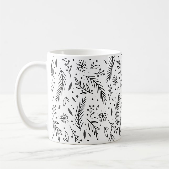 Winter Botanical Klassischer Becher Kaffeetasse (Links)