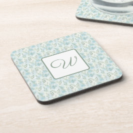 Winter Botanical Monogram Coaster Getränkeuntersetzer