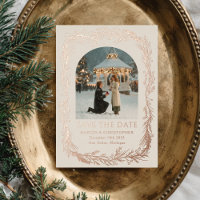Winter Botanical Rahmen Foto Save the Date
