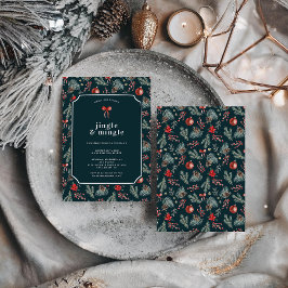 Winter Botanicals Coquette Bow | Christmas Party Einladung